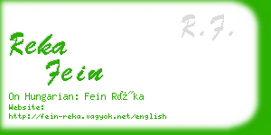 reka fein business card